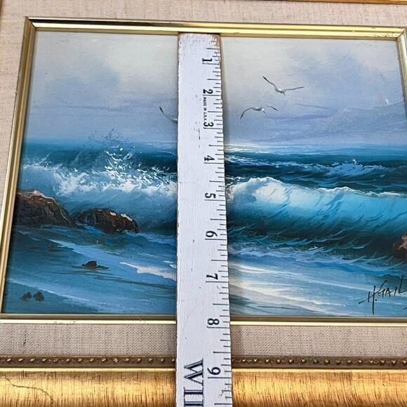 Howard Gailey Original Oil On Canvas Seascape Waves Framed Painting Signed - Picture 12 of 16